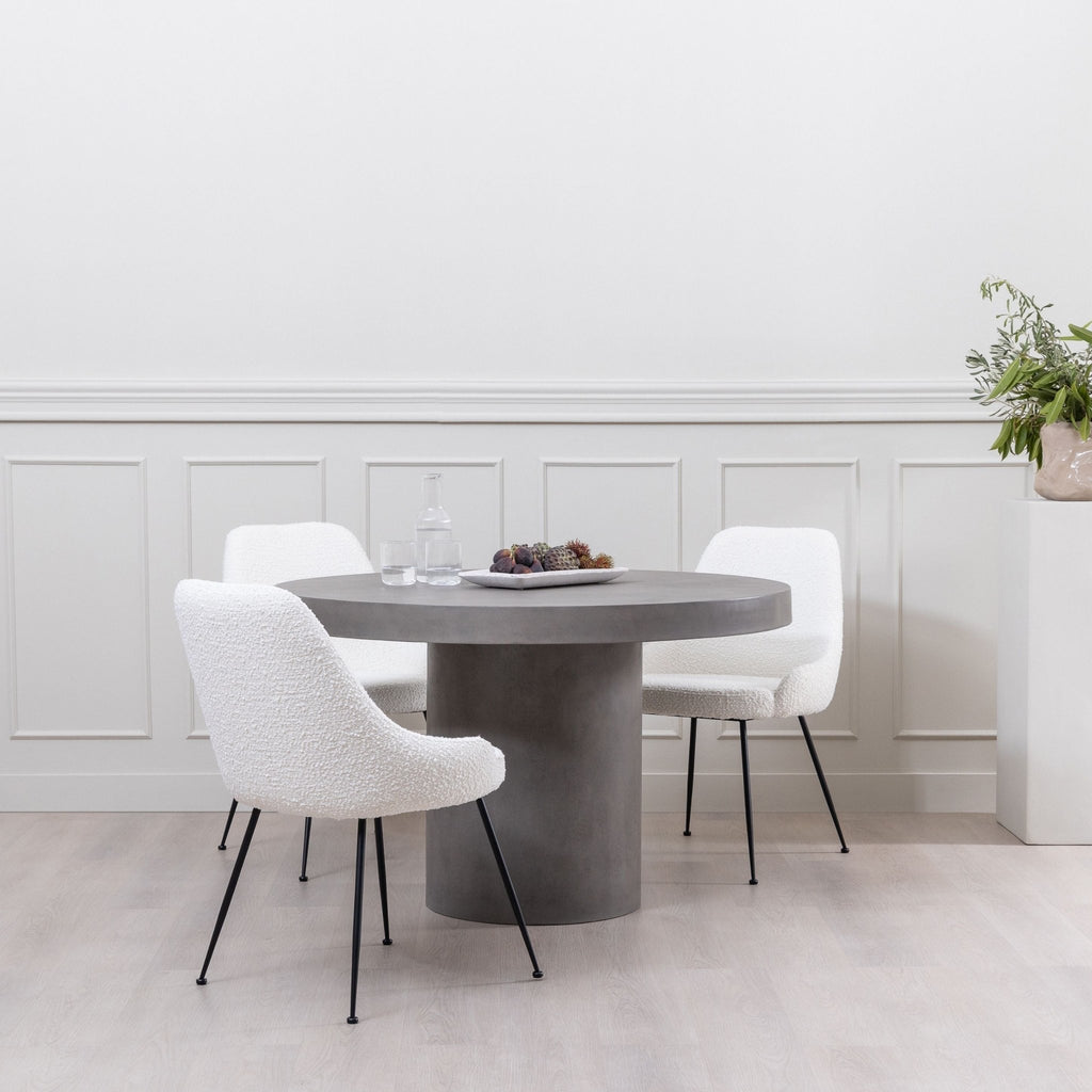 Sorento Round Dining Table - Grey - Round Dining Tables Loom Collection Loom Collection Dubai