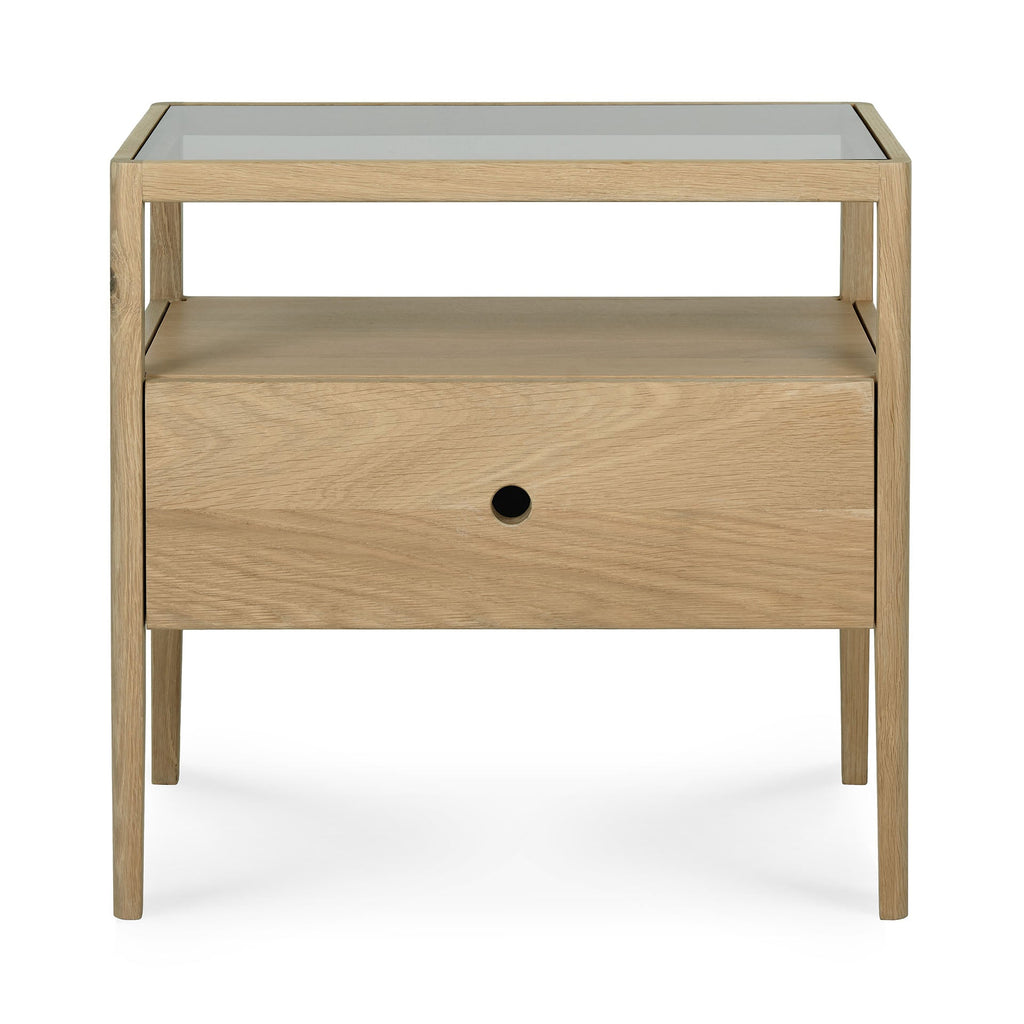 Spindle Bedside Table - Oak - 1 Drawer - Loom Collection