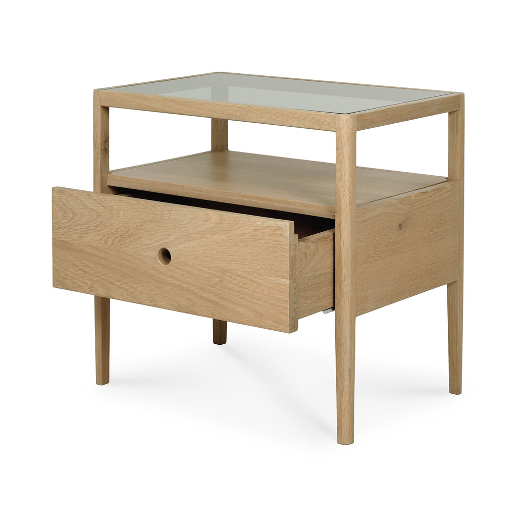 Spindle Bedside Table - Oak - 1 Drawer - Loom Collection