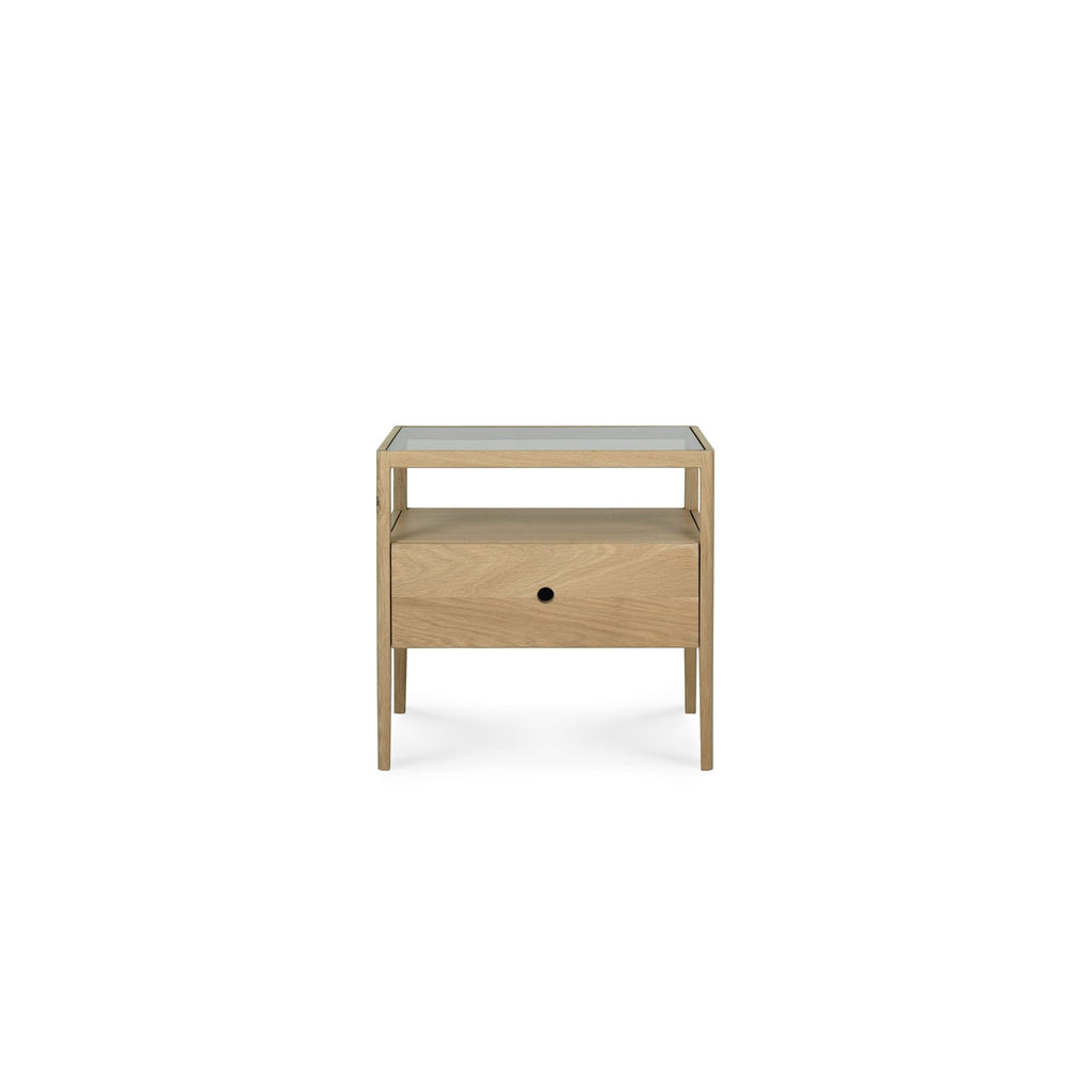 Spindle Bedside Table - Oak - Loom Collection