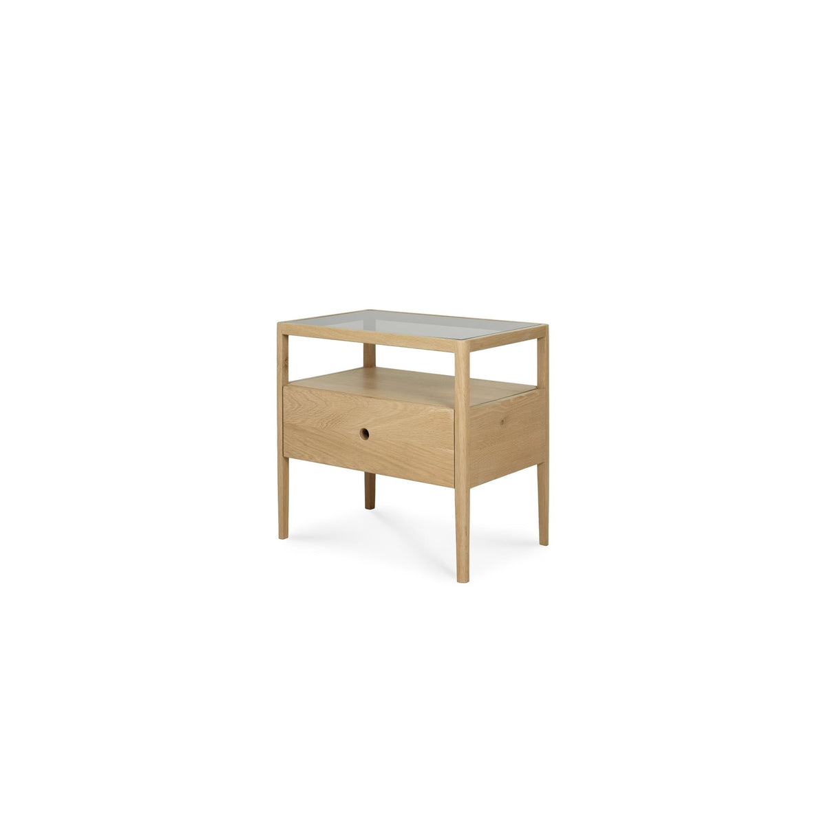 Spindle Bedside Table - Oak