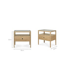 Spindle Bedside Table - Oak - Bedside Tables Ethnicraft Loom Collection Dubai