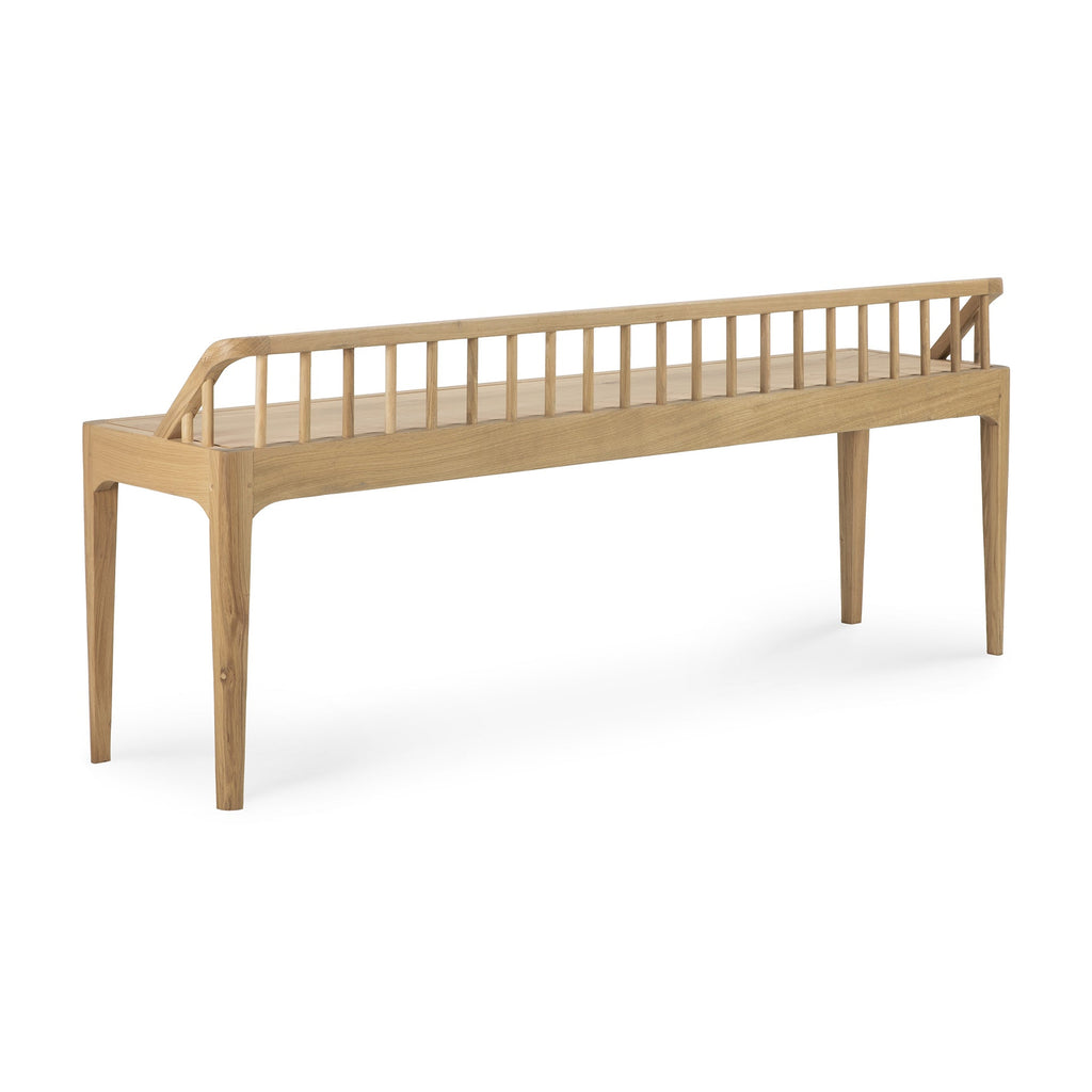 Spindle Bench  - Oak - Loom Collection