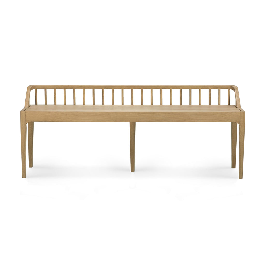 Spindle Bench  - Oak - Loom Collection