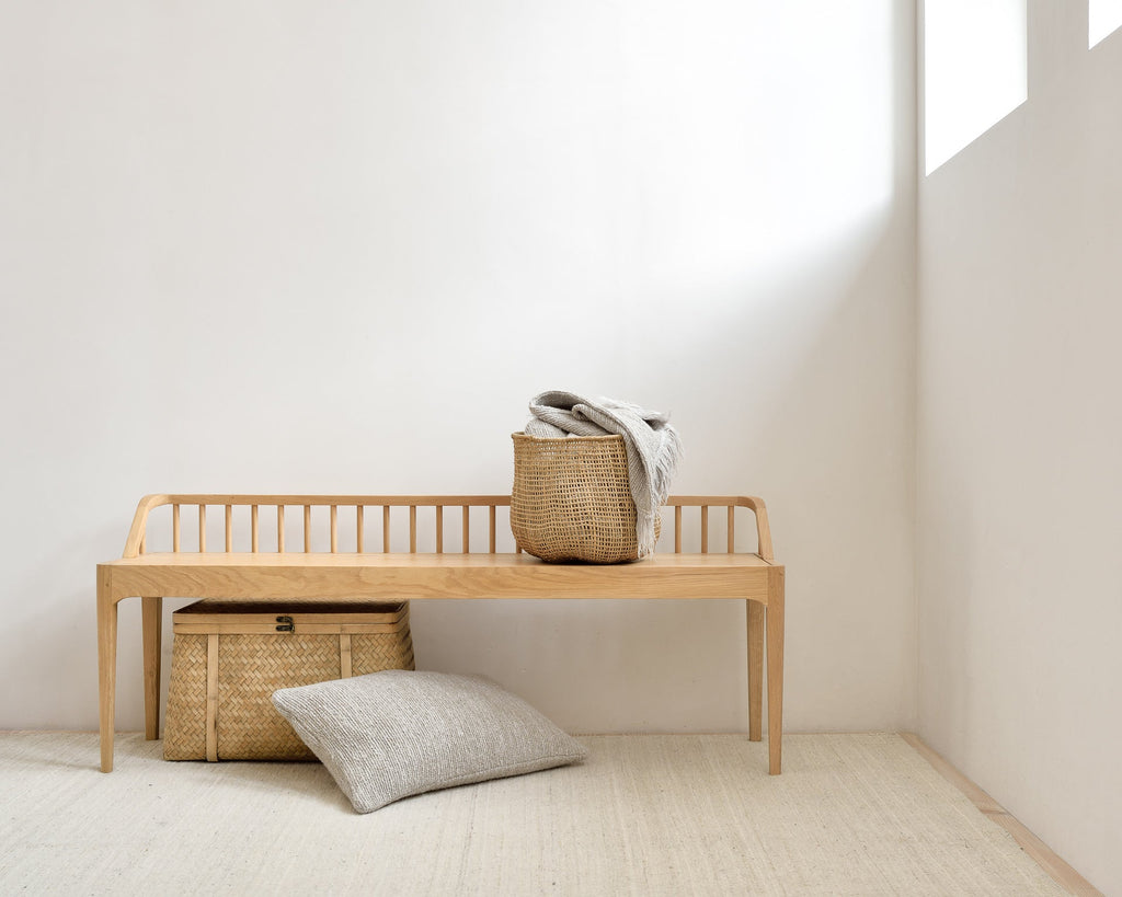 Spindle Bench  - Oak - Loom Collection