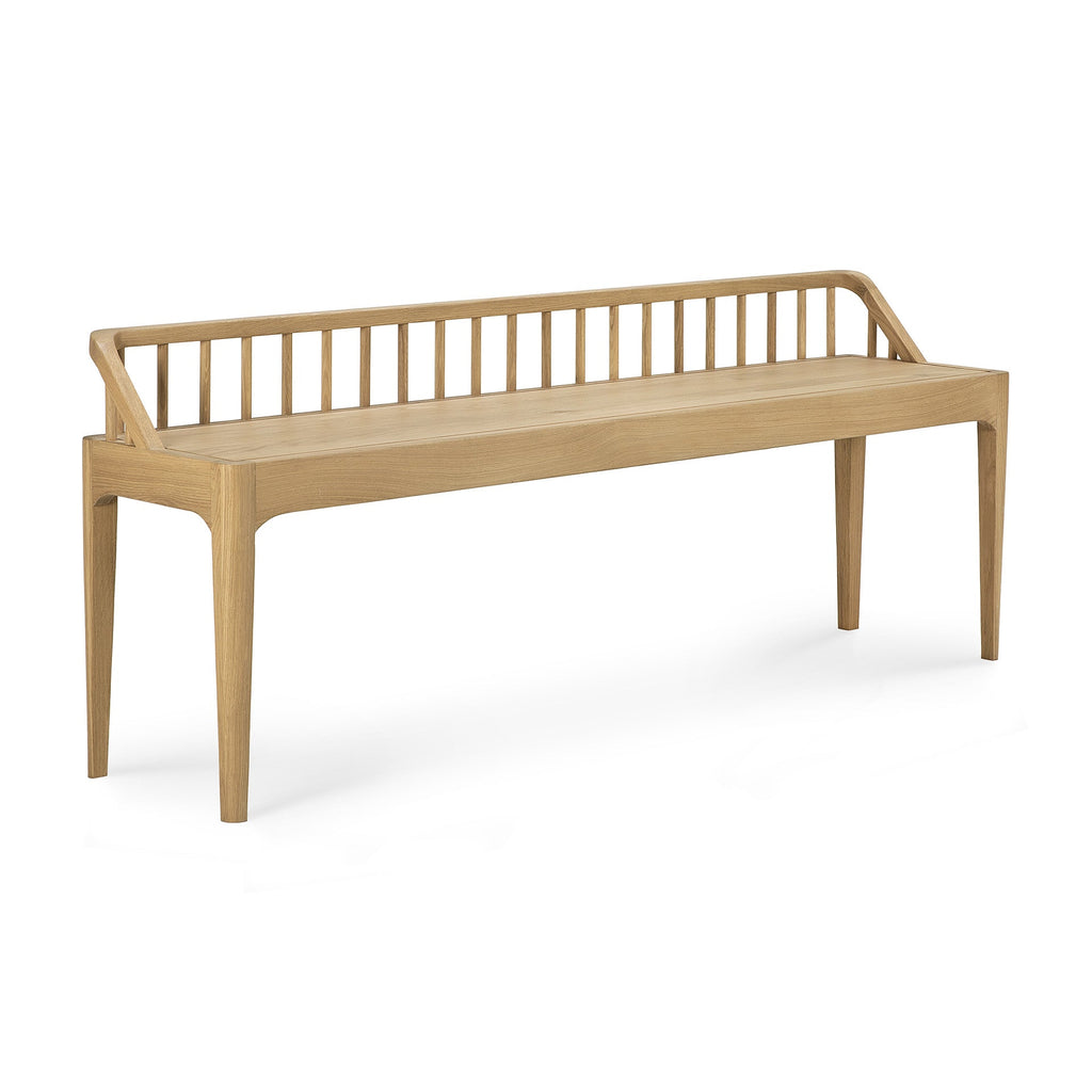 Spindle Bench  - Oak - Loom Collection