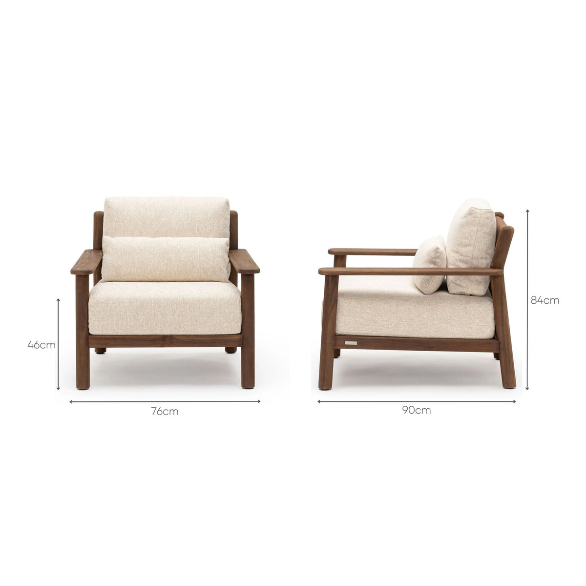 Tahiti - Lounge Chair - Angora - Outdoor Occasional Chairs Loom Collection Loom Collection Dubai