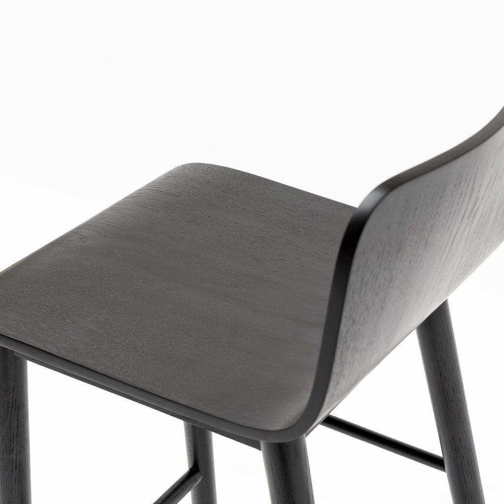 Tami Bar Stool - Black Oak - Loom Collection