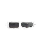 Tanbo Stool - Charcoal Leather - Ottomans Tolv Loom Collection Dubai