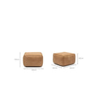 Tanbo Stool - Pecan Leather - Ottomans Tolv Loom Collection Dubai