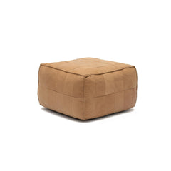 Tanbo Stool - Pecan Leather - Ottomans Tolv Loom Collection Dubai