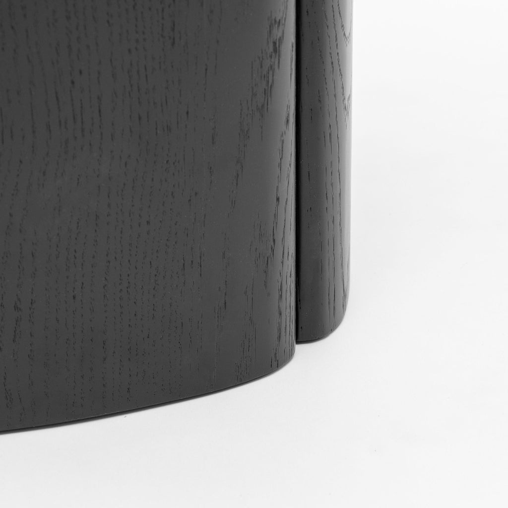 Tathra 125 Table - Black Oak & Bianca Carrara - Round Dining Tables Tolv Loom Collection Dubai