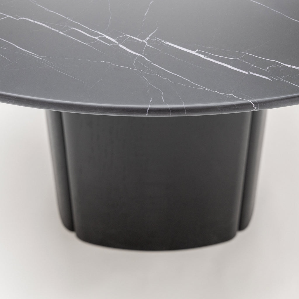 Tathra 125 Table - Black Oak & Nero Marquina - Loom Collection