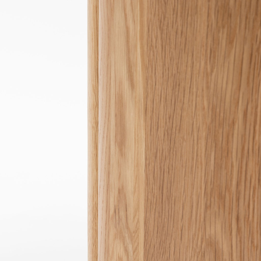 Tathra 125 Table - Light Oak & Travertine - Round Dining Tables Tolv Loom Collection Dubai