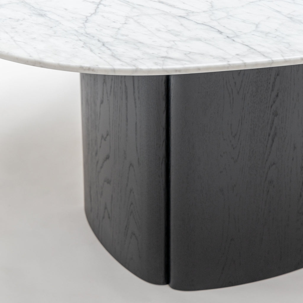 Tathra 155 Table - Black Oak & Bianca Carrara - Loom Collection