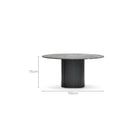 Tathra 155 Table - Black Oak & Nero Perlato