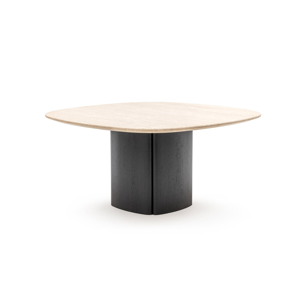 Tathra 155 Table - Black Oak & Travertine - Loom Collection