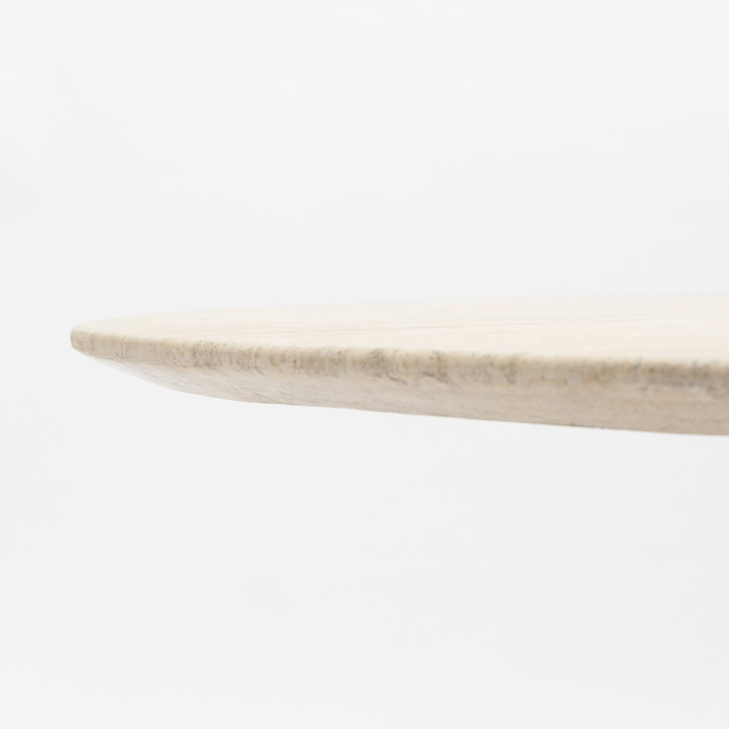 Tathra 155 Table - Black Oak & Travertine