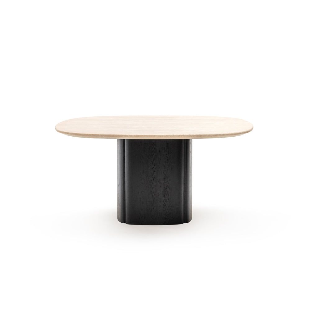 Tathra 155 Table - Black Oak & Travertine - Loom Collection