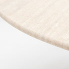 Tathra 155 Table - Espresso Oak & Travertine - Dining Tables Tolv Loom Collection Dubai