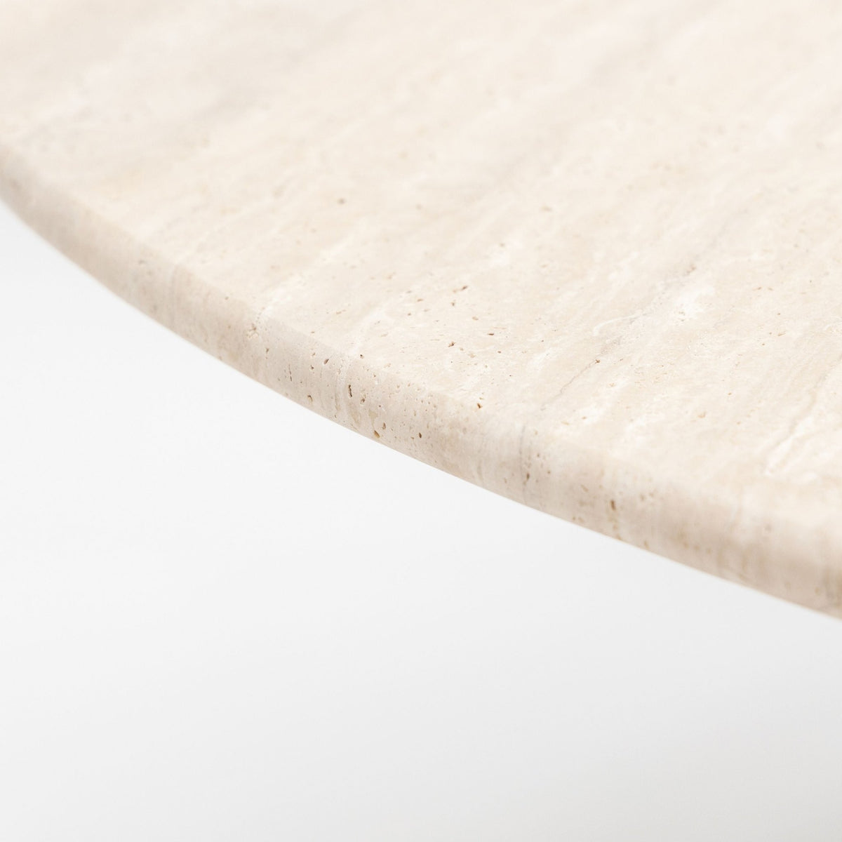 Tathra 155 Table - Espresso Oak & Travertine - Dining Tables Tolv Loom Collection Dubai