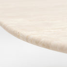 Tathra 155 Table - Espresso Oak & Travertine - Dining Tables Tolv Loom Collection Dubai