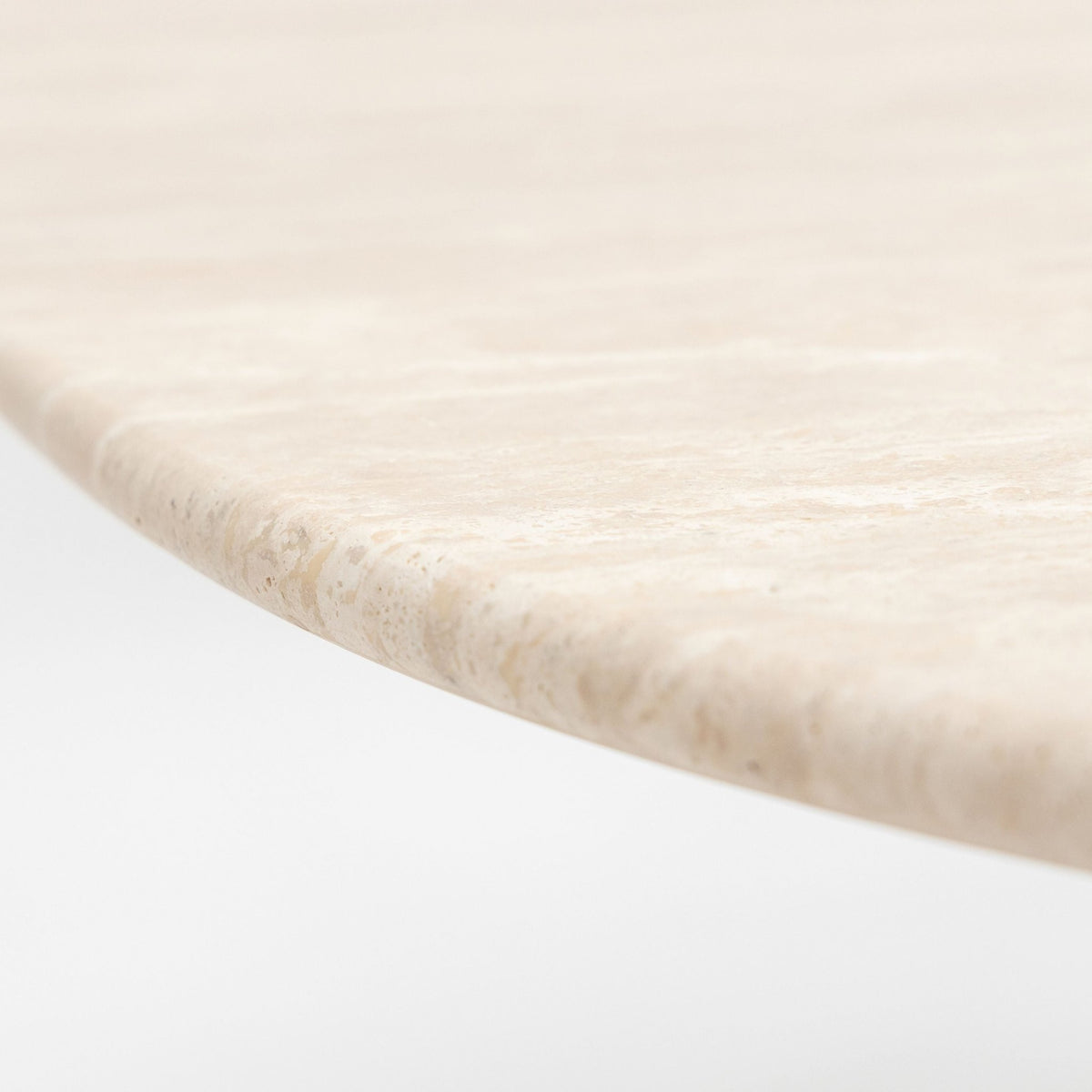Tathra 155 Table - Espresso Oak & Travertine - Dining Tables Tolv Loom Collection Dubai