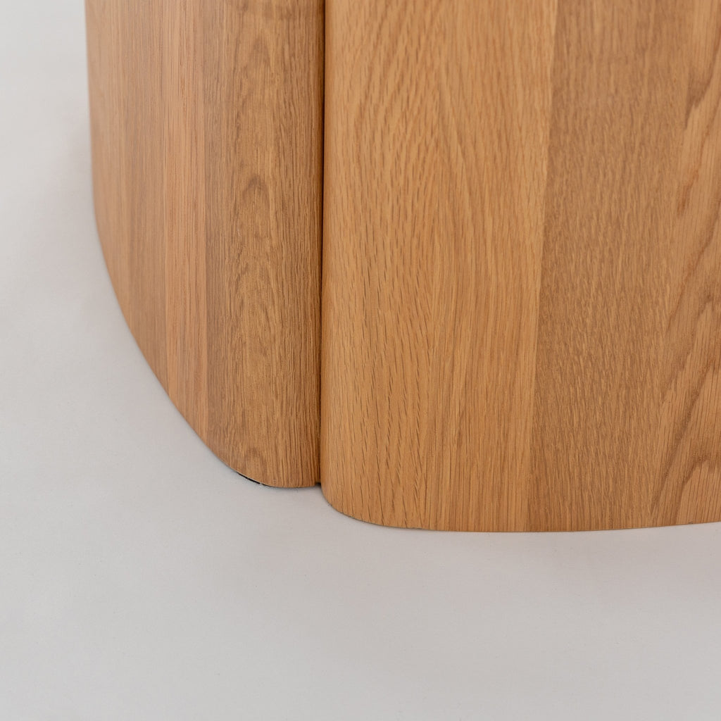 Tathra 155 Table - Light Oak & Bianca Carrara - Loom Collection