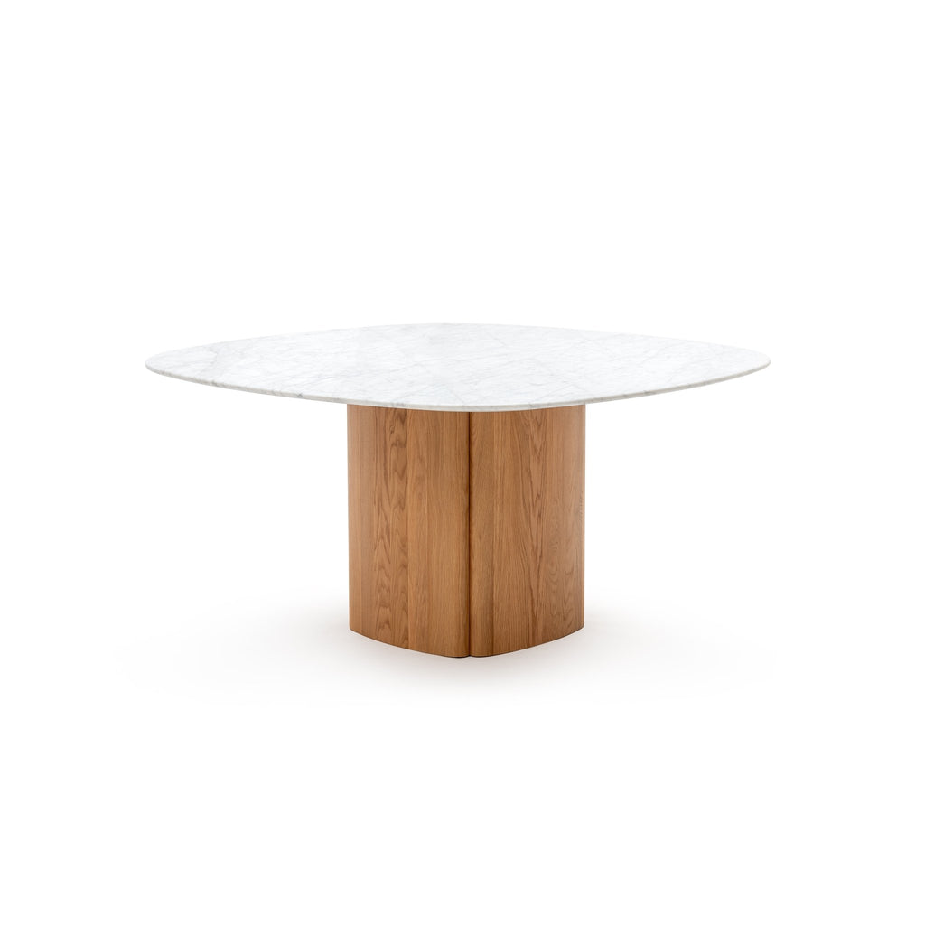 Tathra 155 Table - Light Oak & Bianca Carrara - Loom Collection