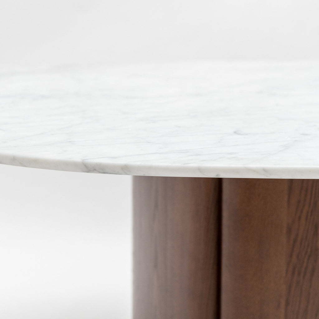 Tathra 155 Table - Smoked Oak & Bianca Carrara - Loom Collection