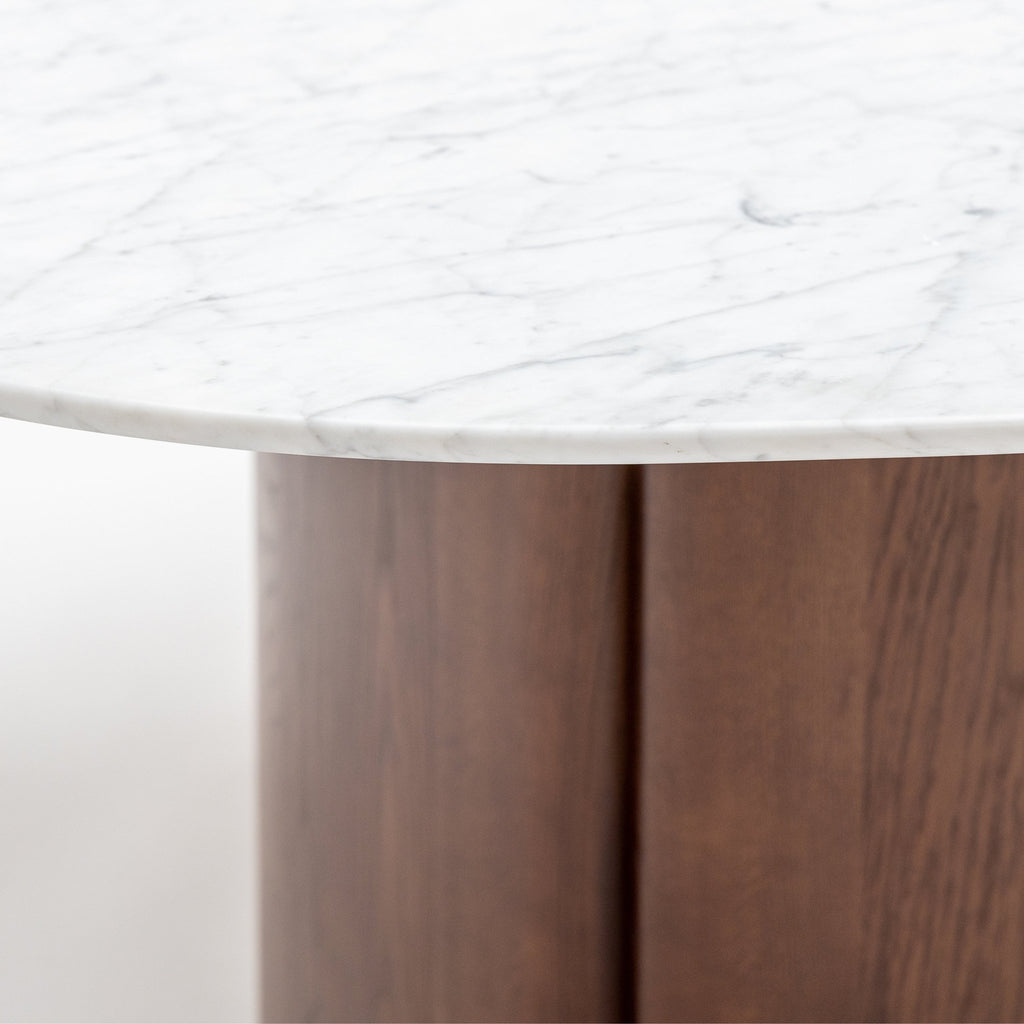 Tathra 155 Table - Smoked Oak & Bianca Carrara - Loom Collection