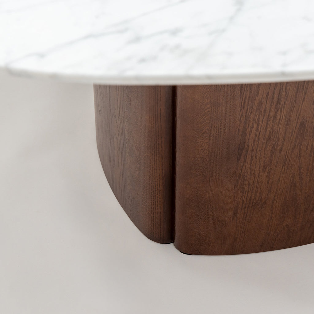 Tathra 155 Table - Smoked Oak & Bianca Carrara - Loom Collection