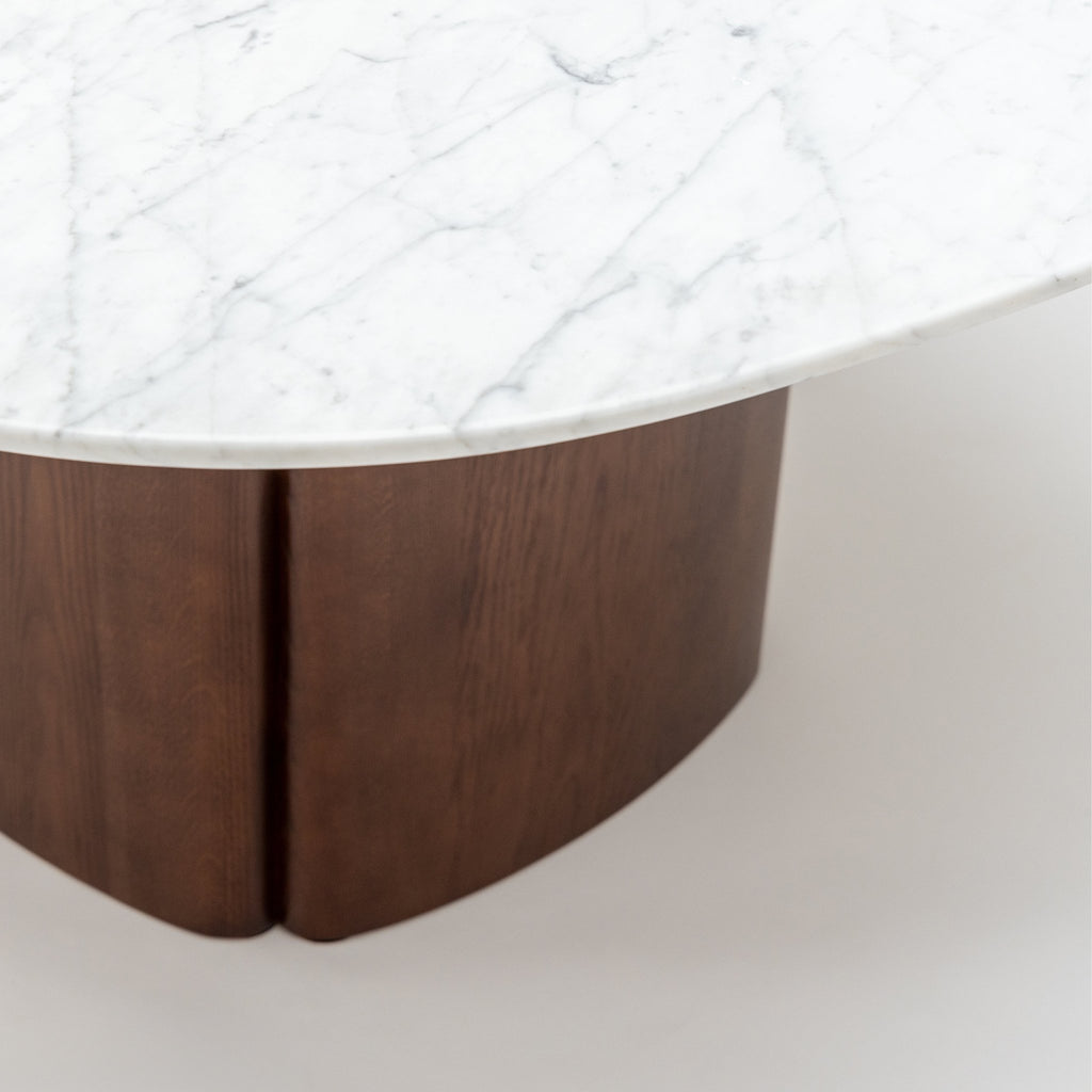 Tathra 155 Table - Smoked Oak & Bianca Carrara - Loom Collection