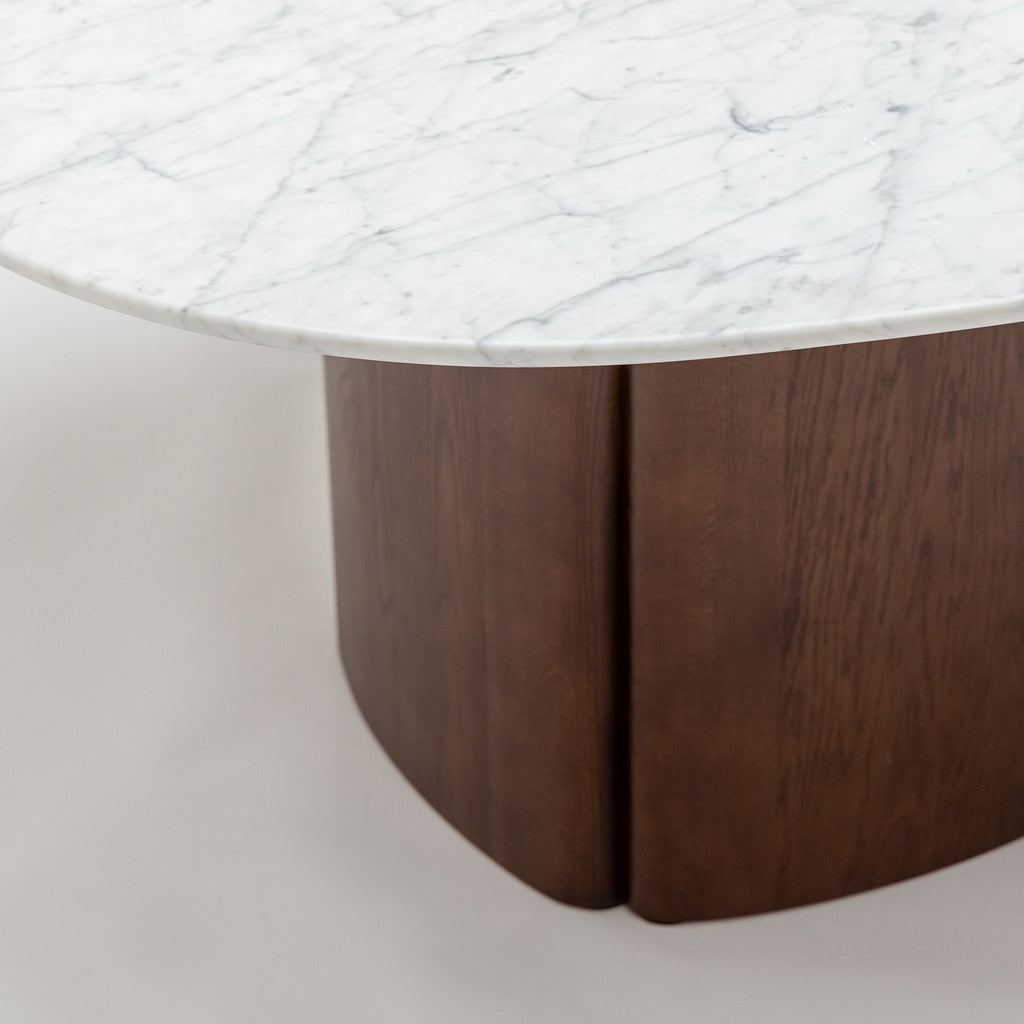 Tathra 155 Table - Smoked Oak & Bianca Carrara - Loom Collection