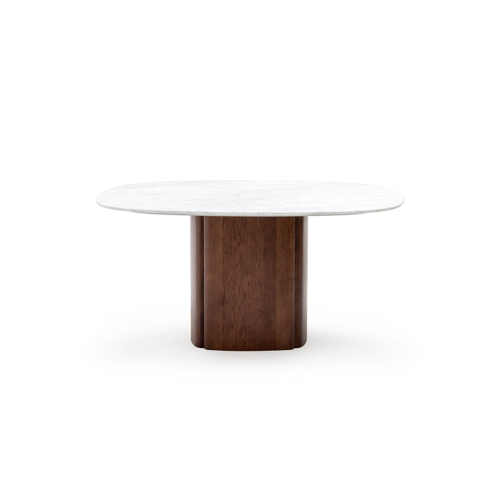 Tathra 155 Table - Smoked Oak & Bianca Carrara - Loom Collection