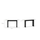 Tathra Console - Black Oak & Bianca Carrara