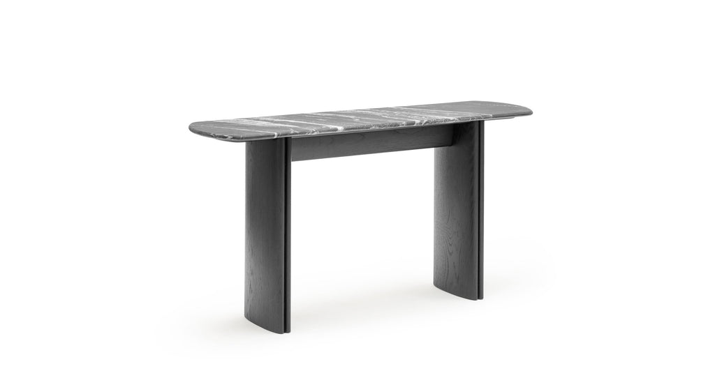 Tathra Console - Black Oak & Nero Perlato.