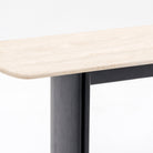 Tathra Console - Black Oak & Travertine
