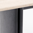 Tathra Console - Black Oak & Travertine