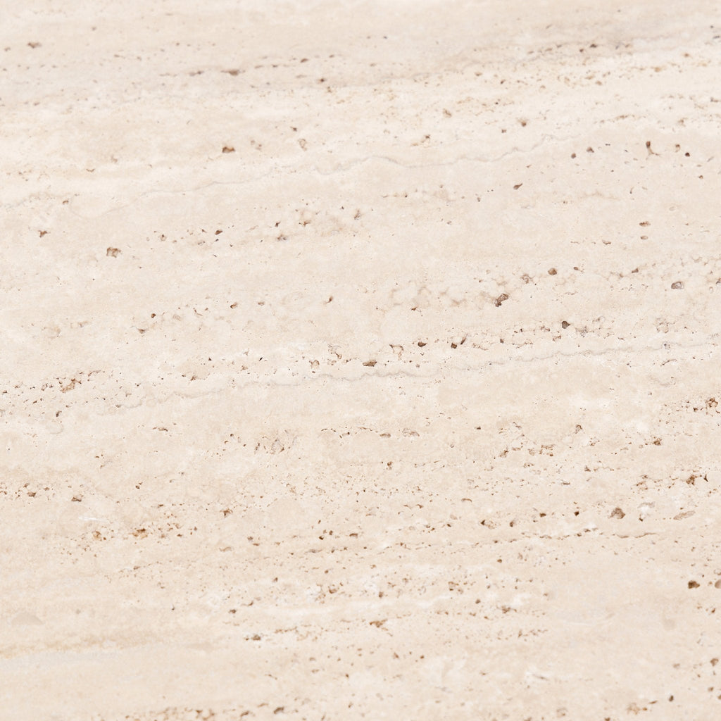 Tathra Console - Black Oak & Travertine