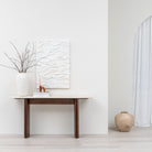 Tathra Console - Espresso Oak & Travertine - Console Tables Tolv Loom Collection Dubai