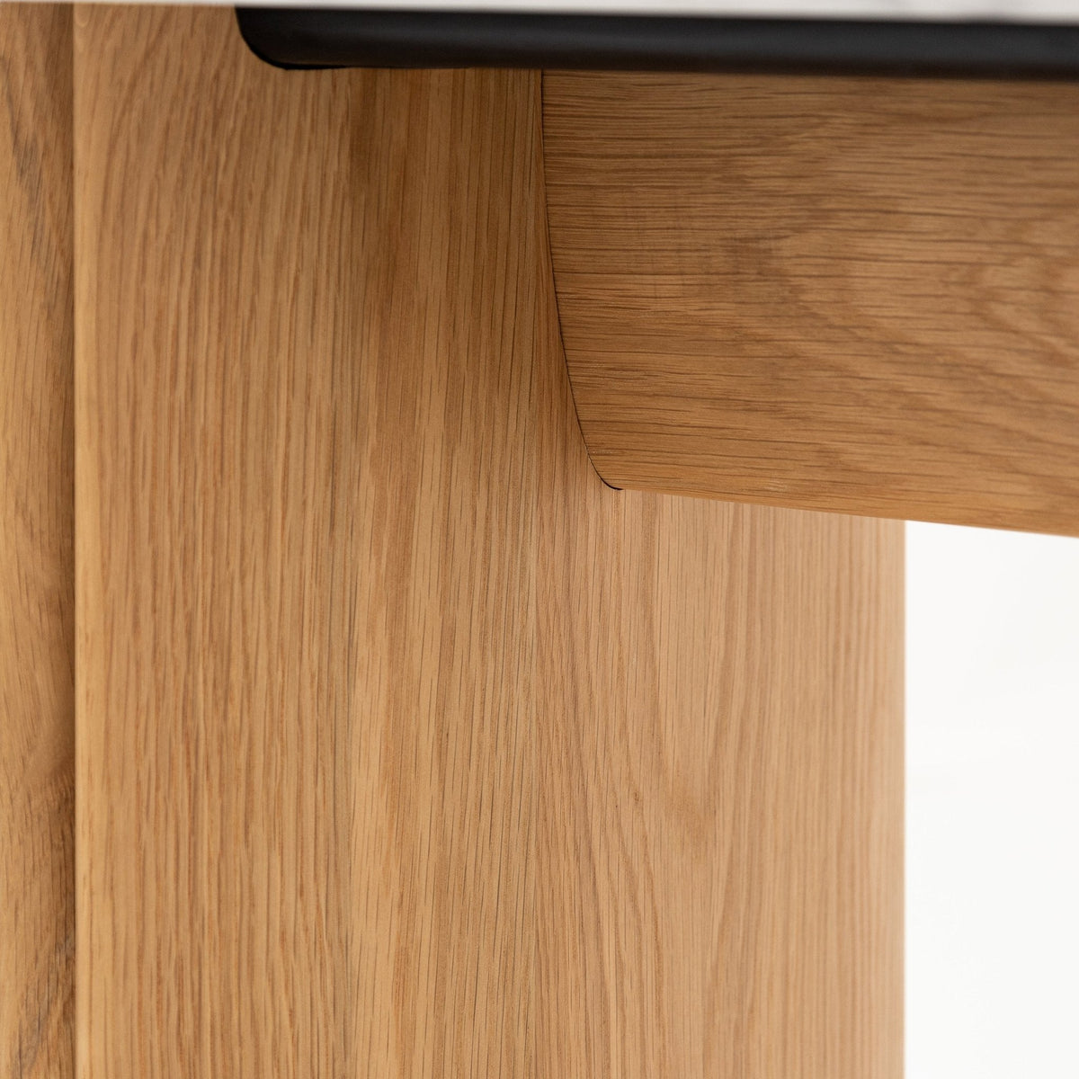 Tathra Console - Light Oak & Bianca Carrara