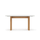 Tathra Console - Light Oak & Bianca Carrara