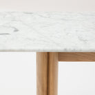 Tathra Console - Light Oak & Bianca Carrara