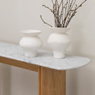 Tathra Console - Light Oak & Bianca Carrara - Console Tables Tolv Loom Collection Dubai