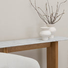 Tathra Console - Light Oak & Bianca Carrara - Console Tables Tolv Loom Collection Dubai
