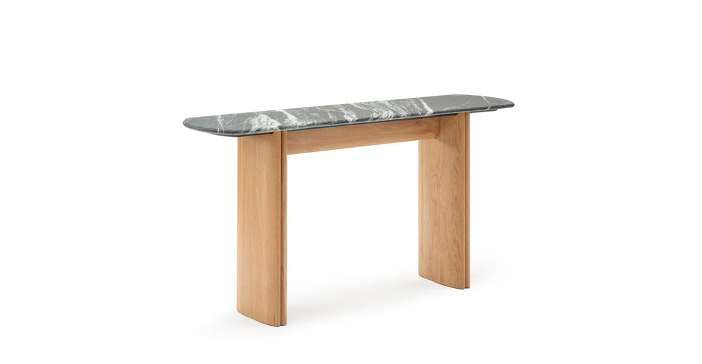 Tathra Console - Light Oak & Nero Perlato.