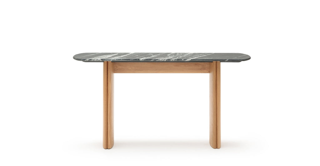 Tathra Console - Light Oak & Nero Perlato.