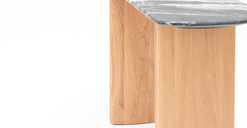 Tathra Console - Light Oak & Nero Perlato.