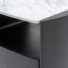 Tathra Nightstand - Black Oak & Bianca Carrara